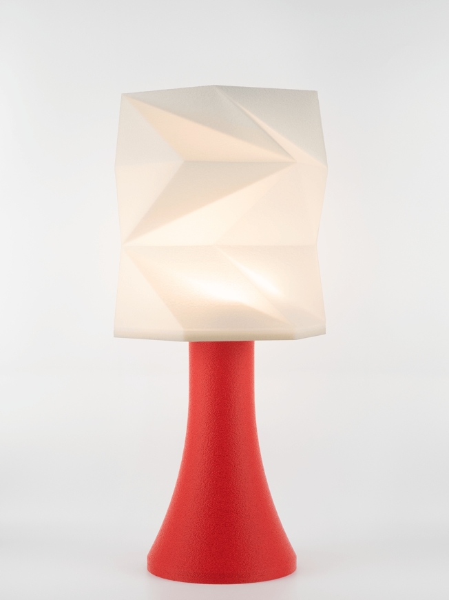 Simone – Lampe granit rouge, extra large