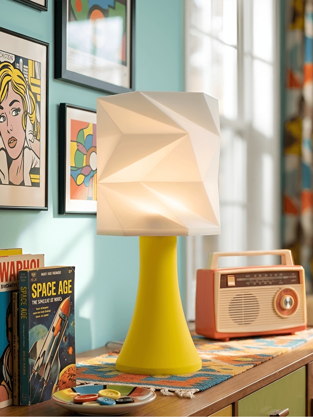 Simone – Lampe pop jaune, extra large
