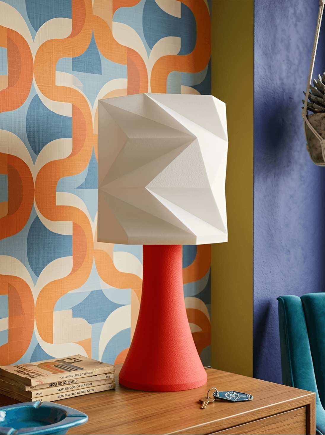 Simone – Lampe pop rouge, extra large