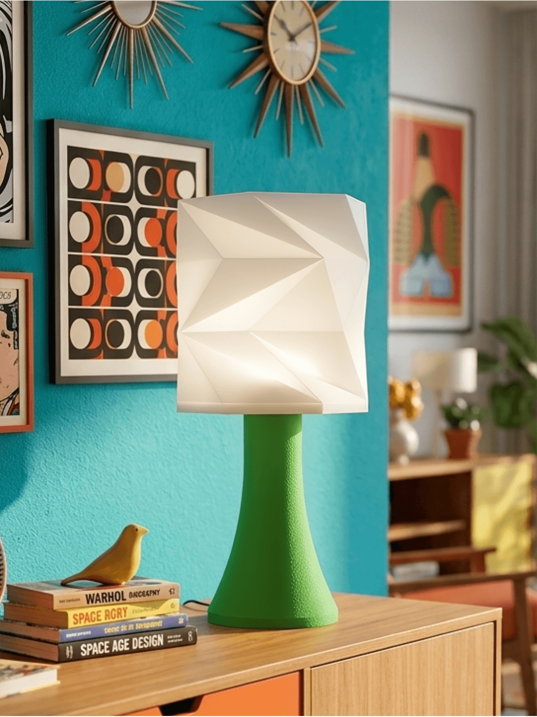 Simone – Lampe pop verte, extra large