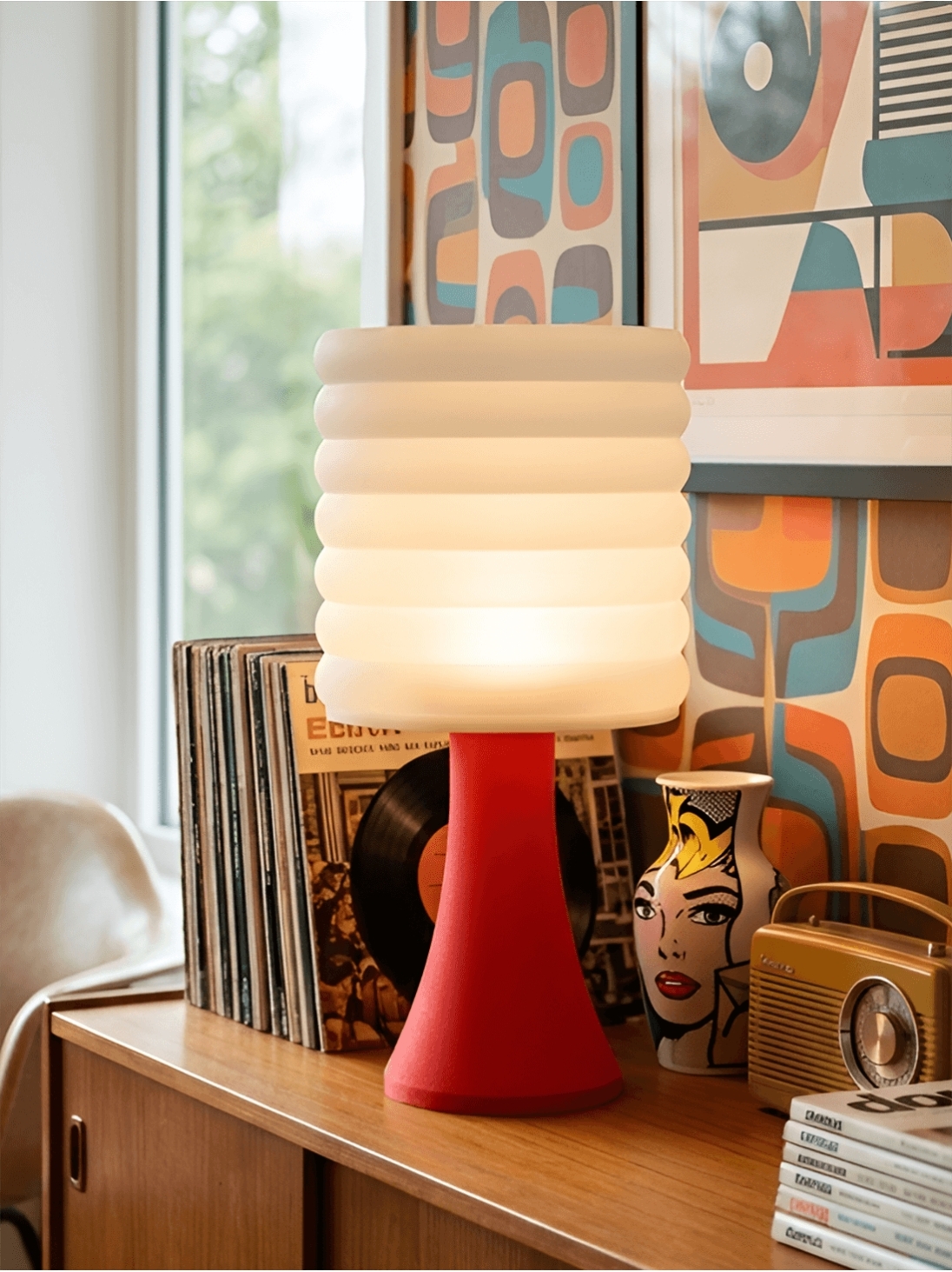 Micheline – Lampe pop rouge, extra large