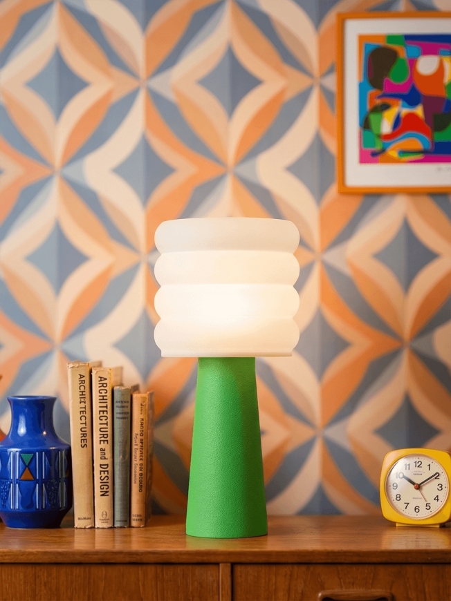 Coralie – Lampe à poser pop verte, large