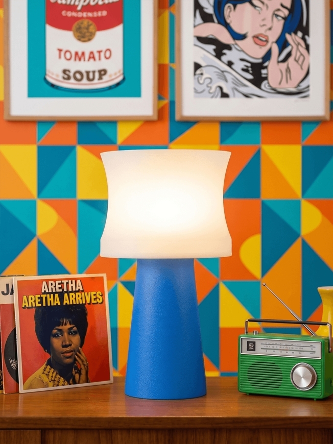 Aurélie – Lampe à poser pop bleu, médium
