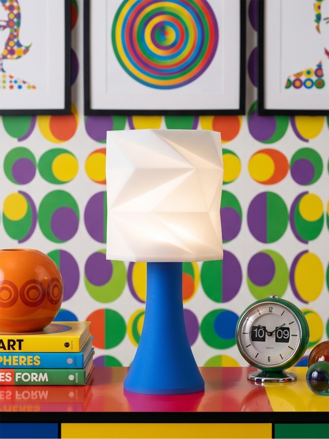 Simone – Lampe pop bleu, extra large