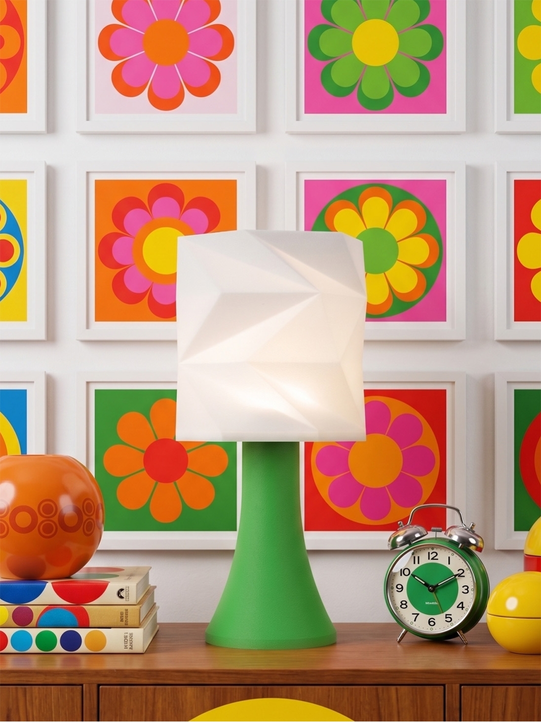 Simone – Lampe pop verte, extra large