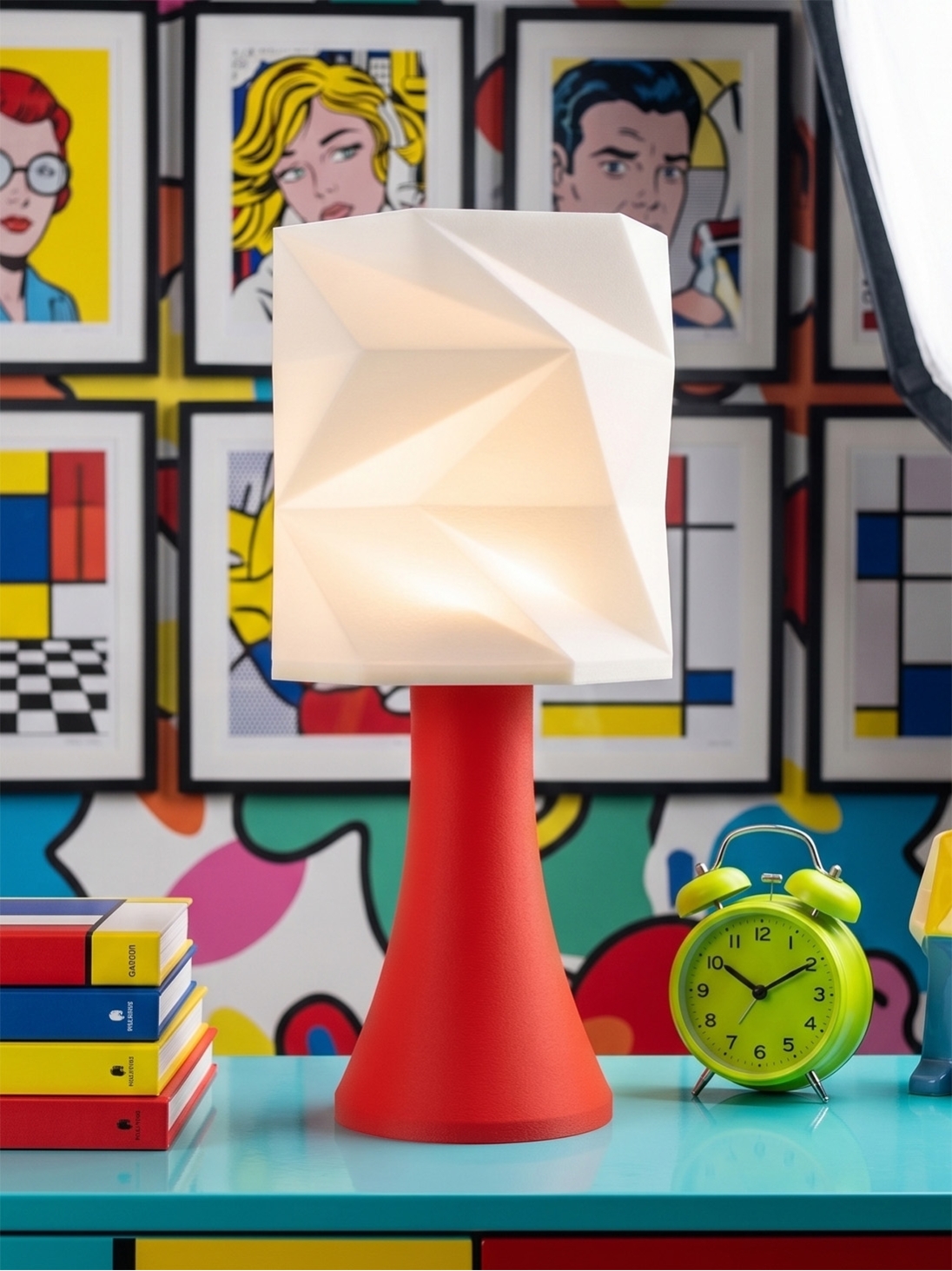Simone – Lampe pop rouge, extra large Simone – Lampe pop rouge, extra large
