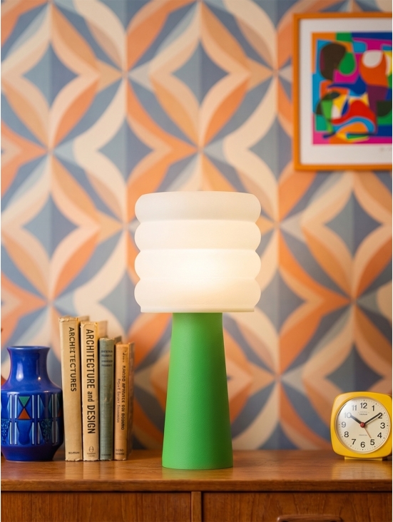 Coralie – Lampe à poser pop verte, large