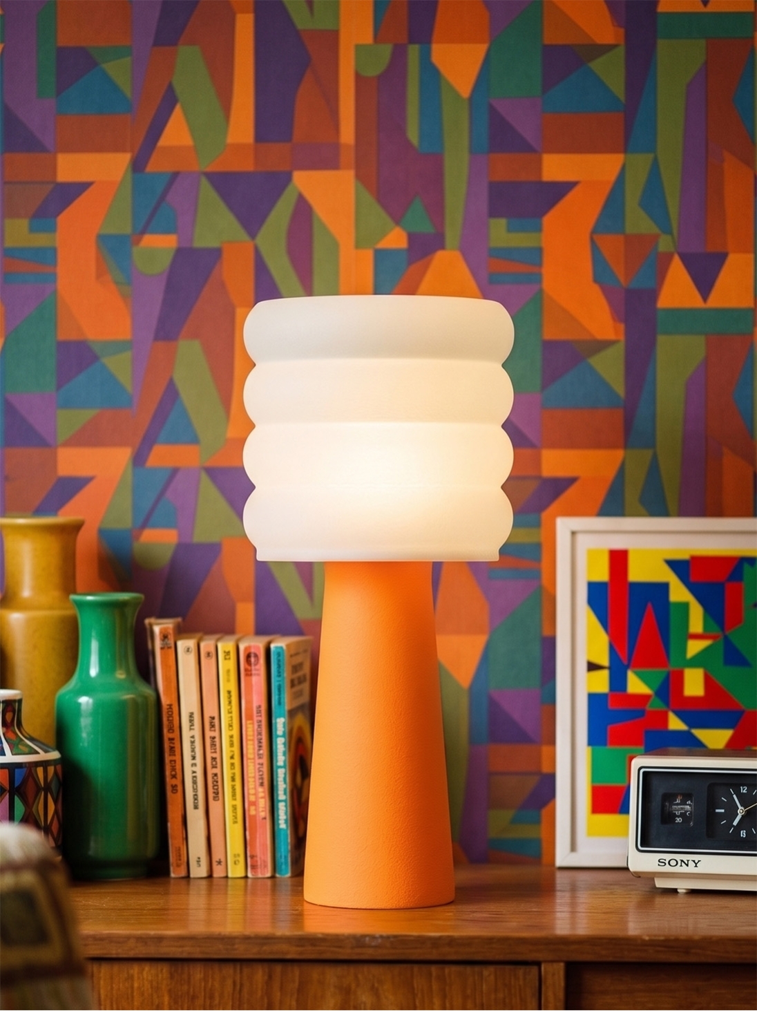 Coralie – Lampe à poser pop orange, large