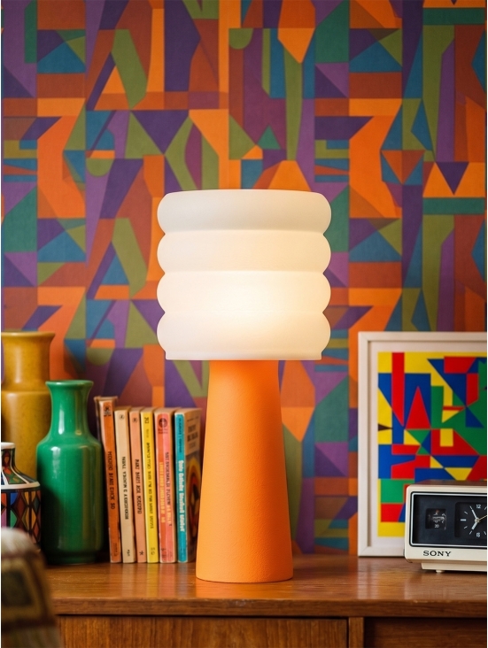 Coralie – Lampe à poser pop orange, large