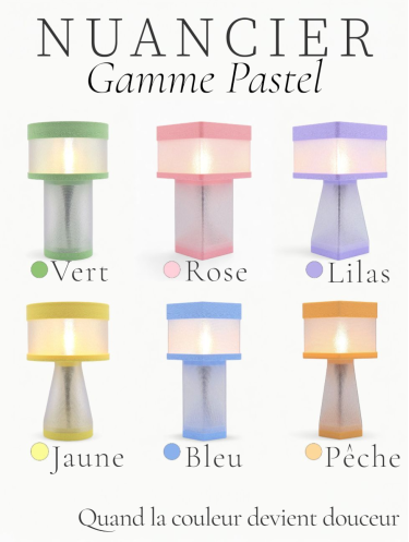 Applique murale design Céleste – impression 3D – pastel – lumière diffuse