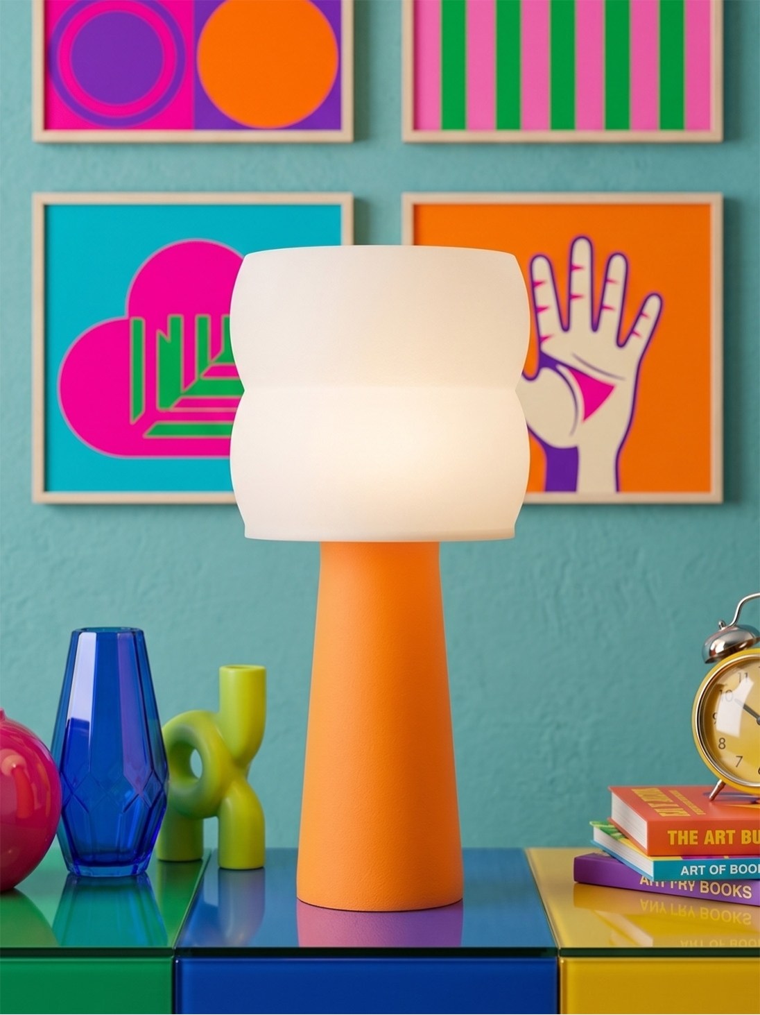 Stella – Lampe à poser pop orange, large