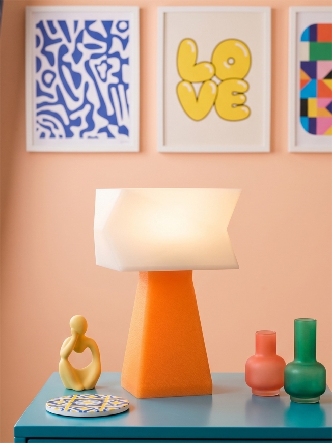 Juliane – Lampe à poser pop orange, small