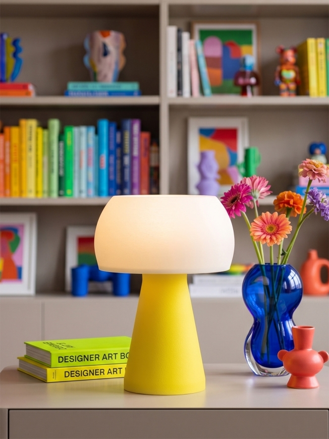 Annie – Lampe à poser pop jaune, small