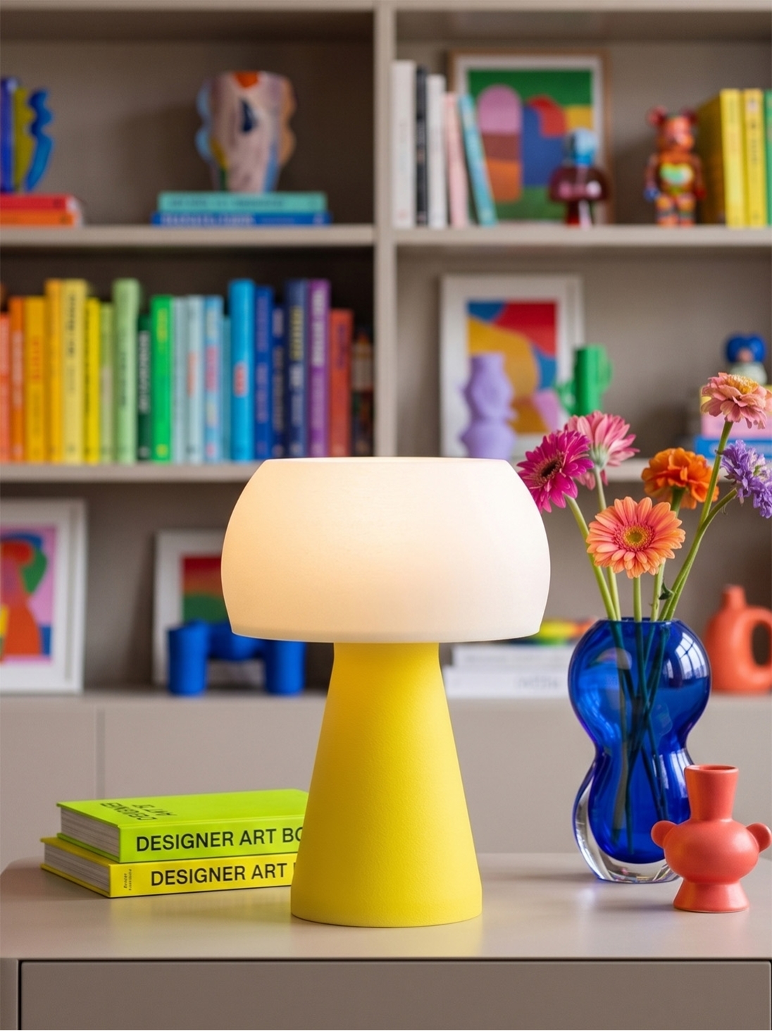 Annie – Lampe à poser pop jaune, small