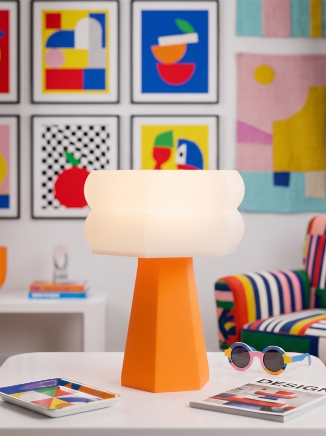 Aline – Lampe à poser pop orange, small