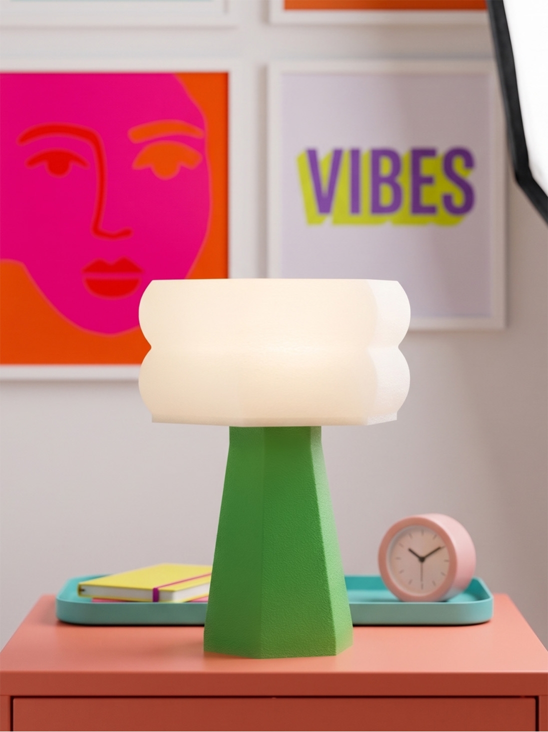 Aline – Lampe à poser pop verte, small