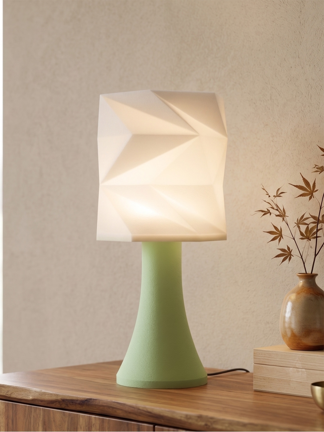 Simone – Lampe pastel verte, extra large