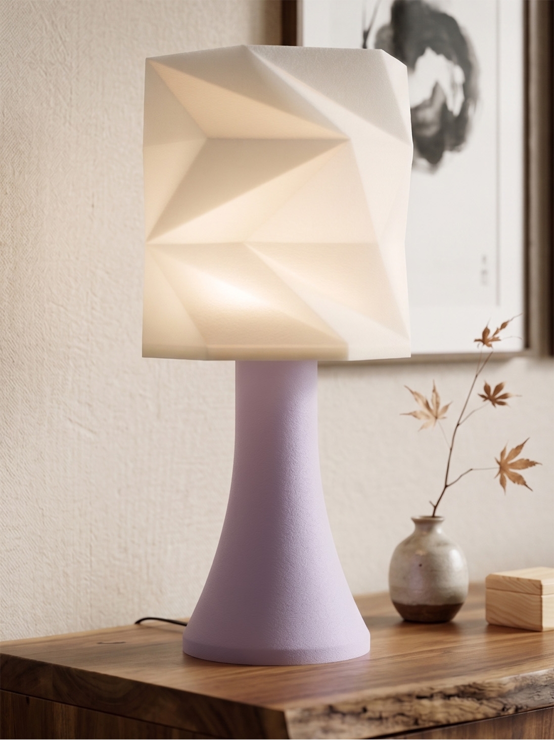 Simone – Lampe pastel lilas, extra large