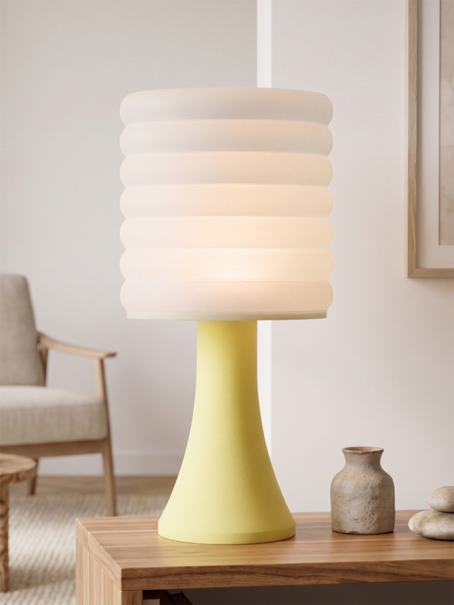 Micheline – Lampe pastel jaune, extra large