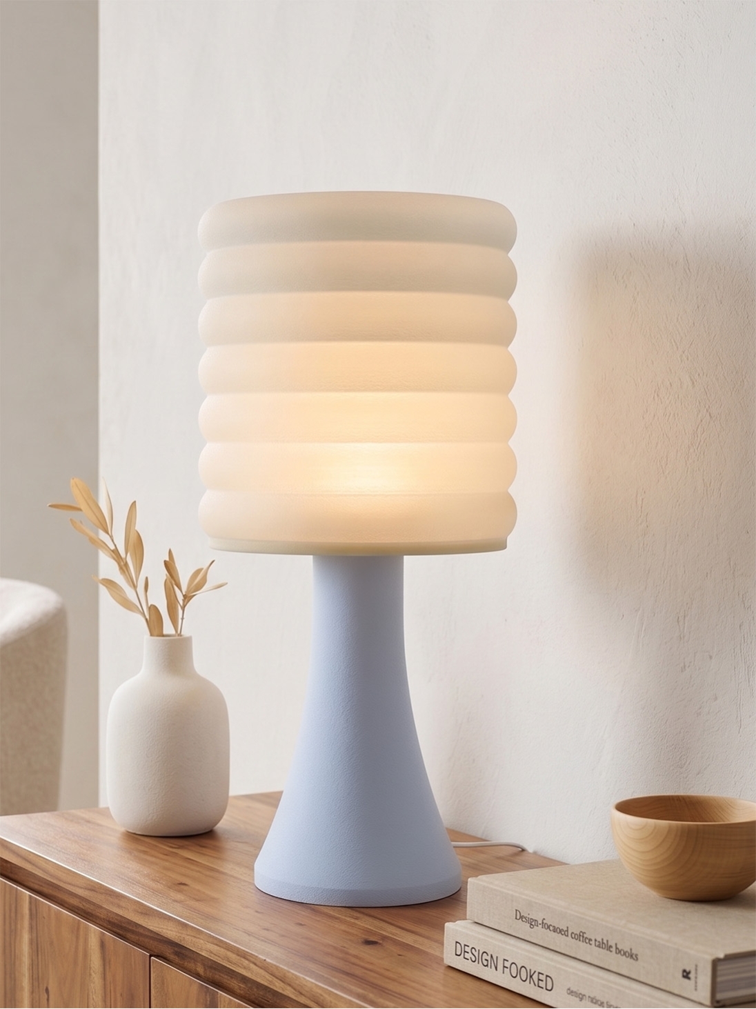 Micheline – Lampe pastel bleu, extra large