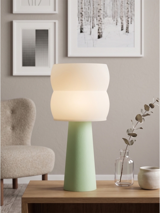 Stella – Lampe à poser pastel verte, large