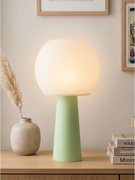 Clarisse – Lampe à poser pastel verte, large