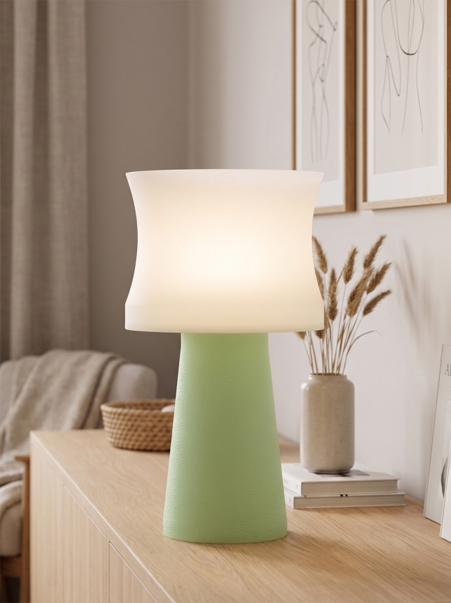Aurélie – Lampe à poser pastel verte, médium