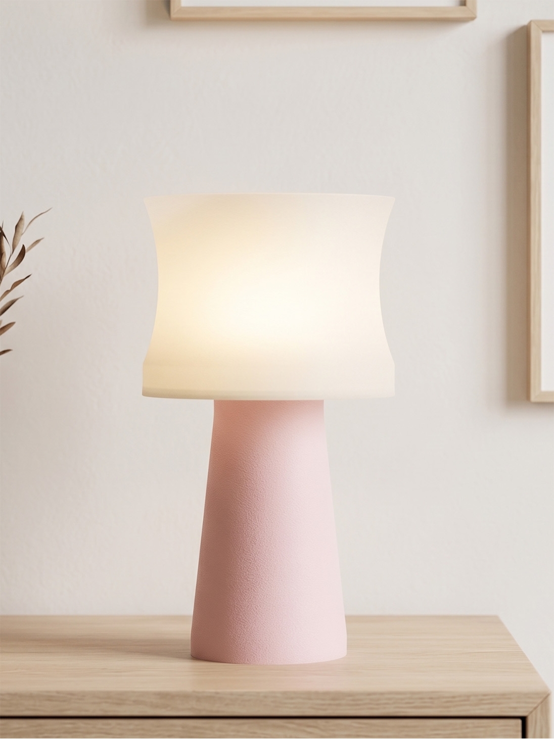 Aurélie – Lampe à poser pastel rose, médium
