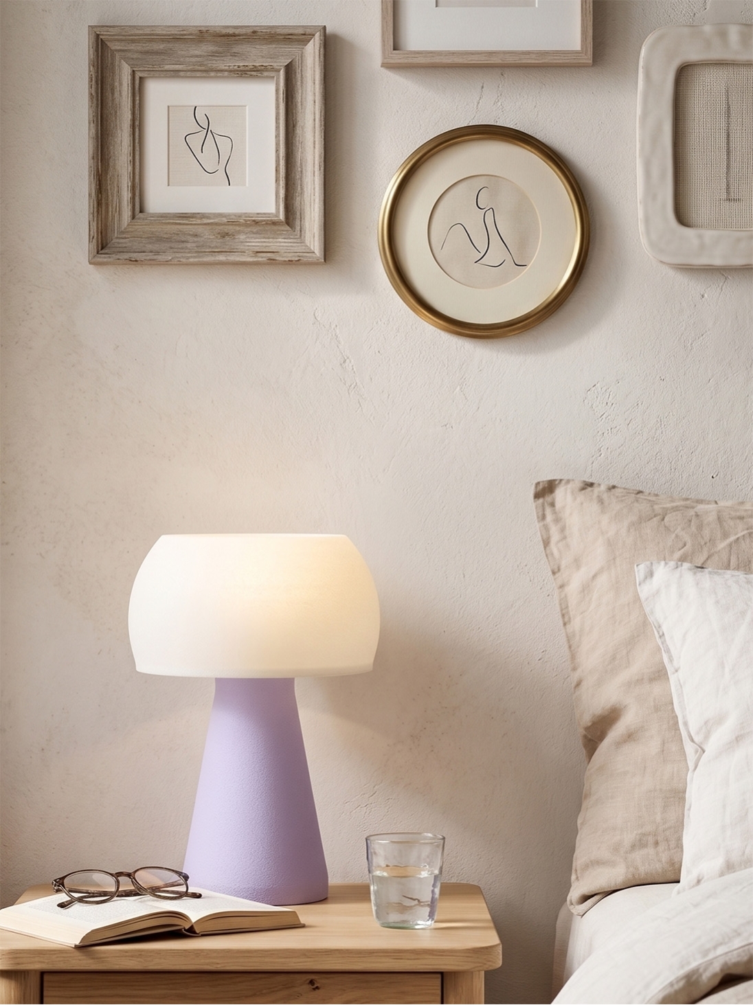 Annie – Lampe à poser pastel lilas, small