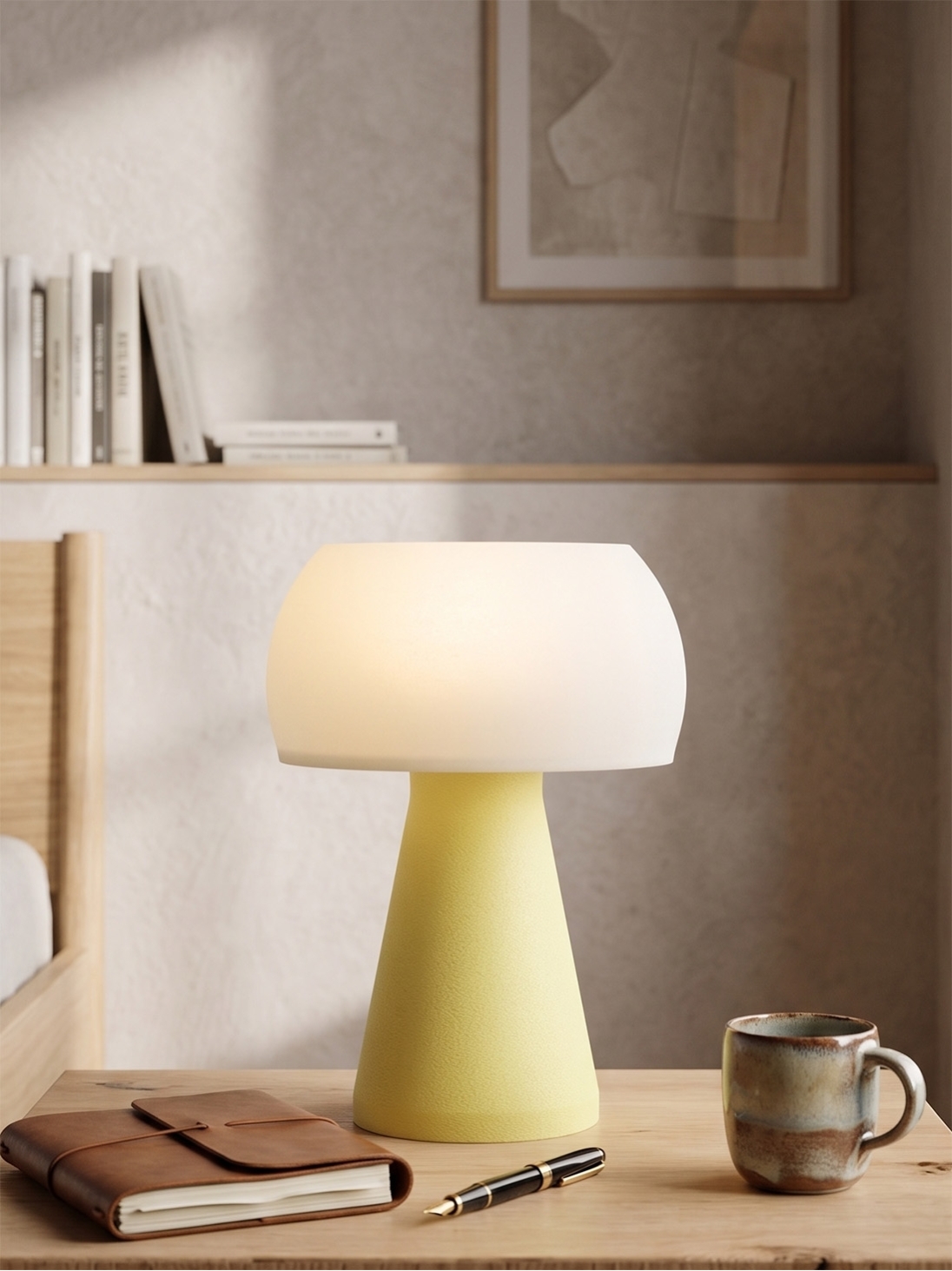 Annie – Lampe à poser pastel jaune, small