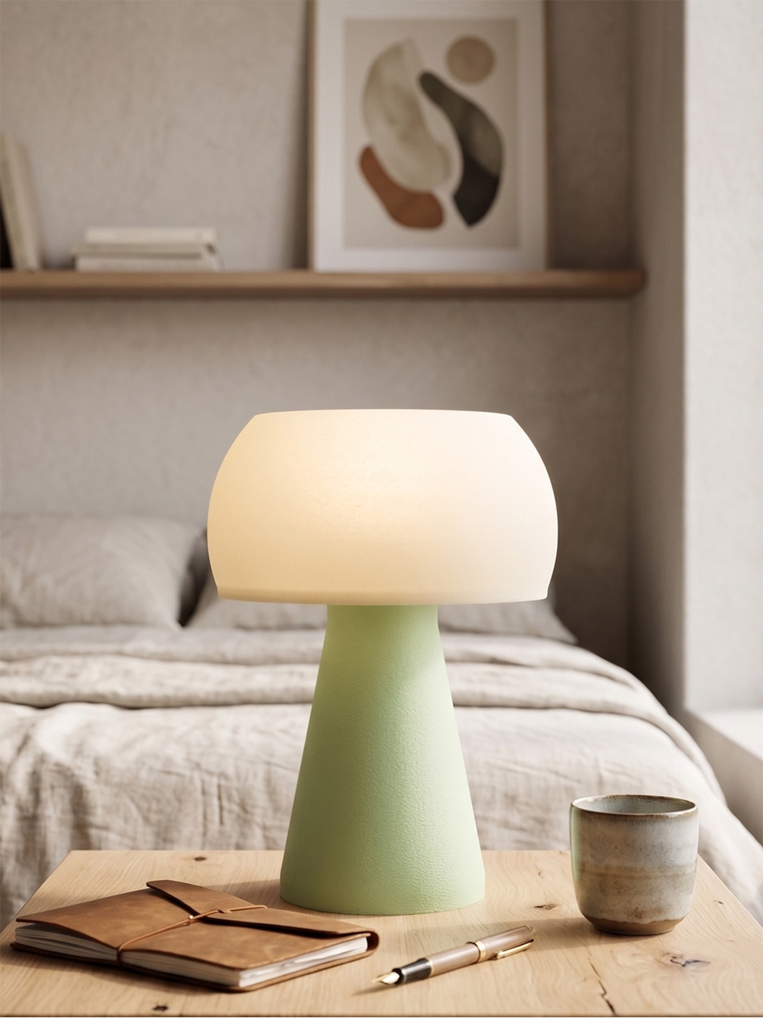 Annie – Lampe à poser pastel verte, small