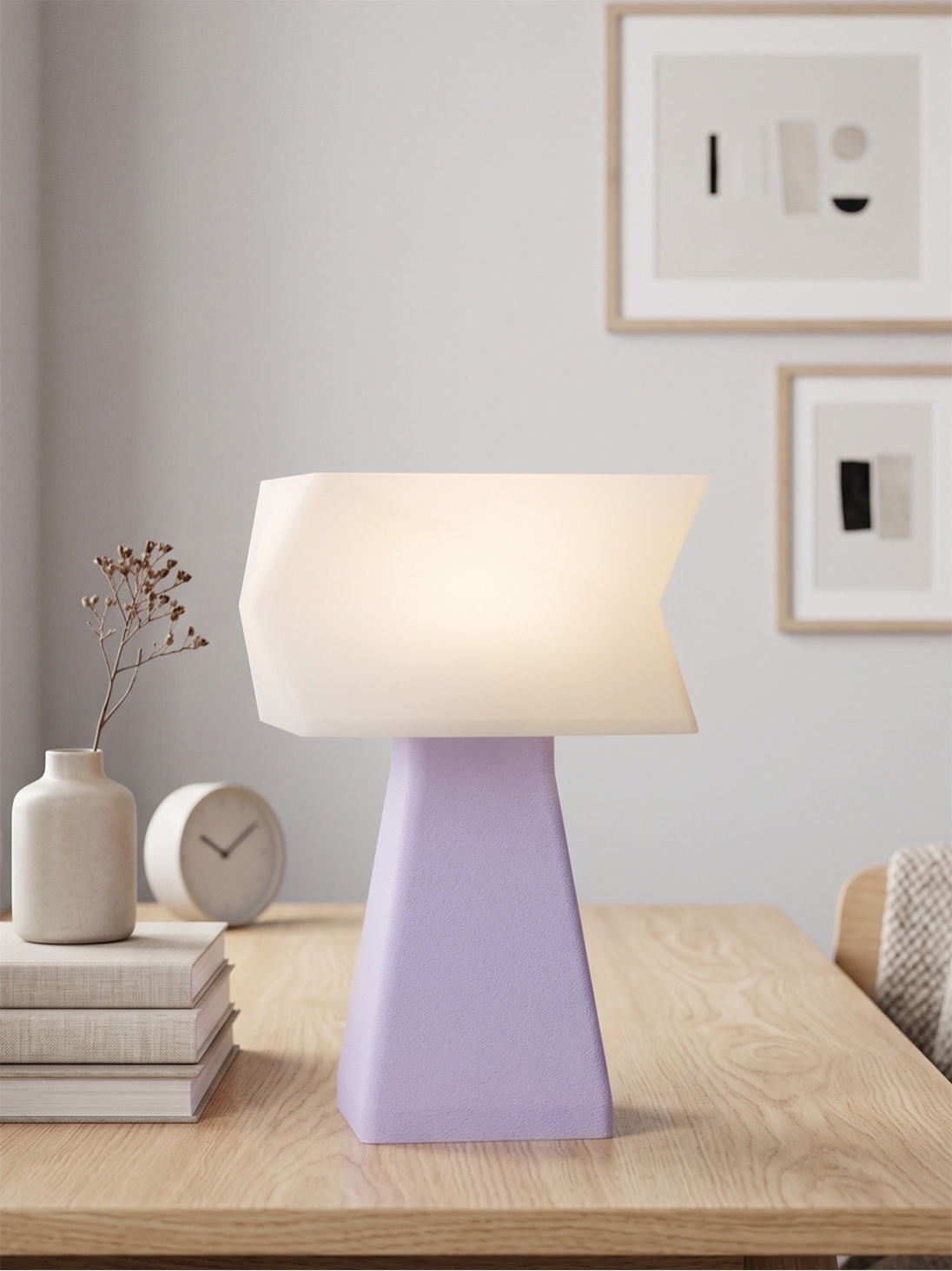 Juliane – Lampe à poser pastel lilas, small