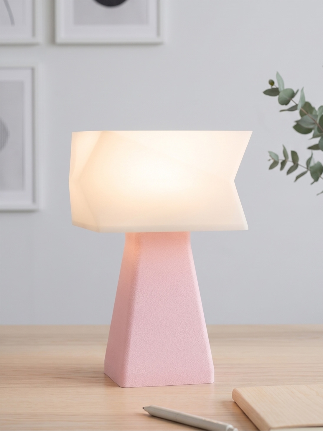 Juliane – Lampe à poser pastel rose, small