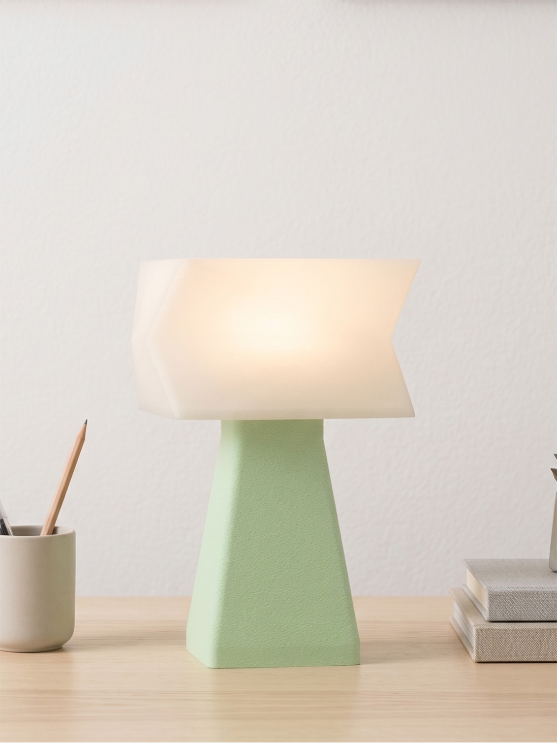 Juliane – Lampe à poser pastel verte, small