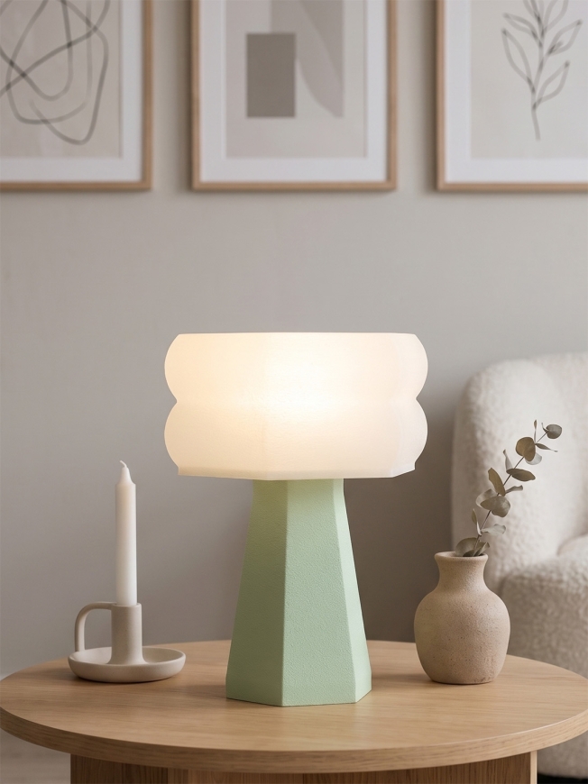 Aline – Lampe à poser pastel verte, small
