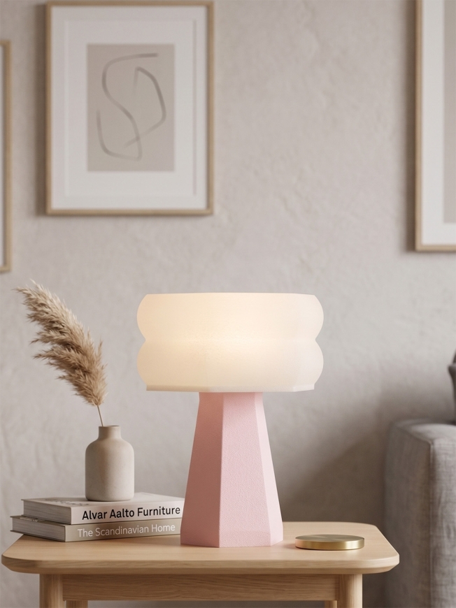 Aline – Lampe à poser pastel rose, small