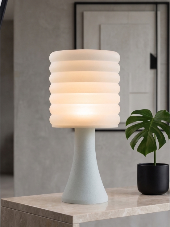 Micheline – Lampe granit grise, extra large