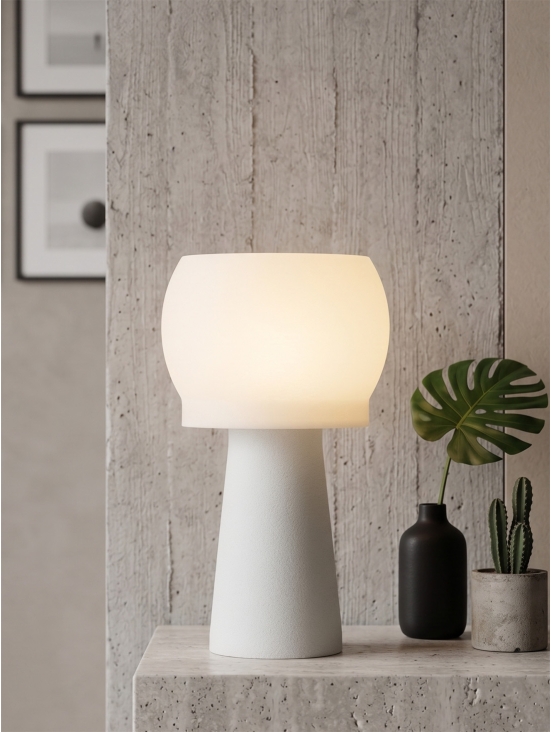 Clemence – Lampe à poser granit grise, médium