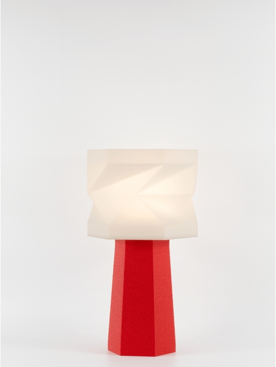 Elise – Lampe à poser granit rouge, médium