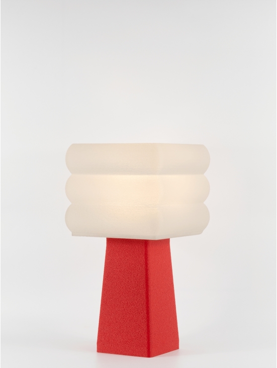 Isabelle – Lampe à poser granit rouge, médium