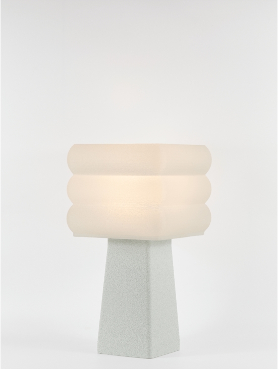 Isabelle – Lampe à poser granit grise, médium