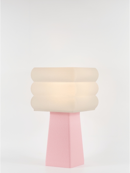 Isabelle – Lampe à poser pastel rose, médium