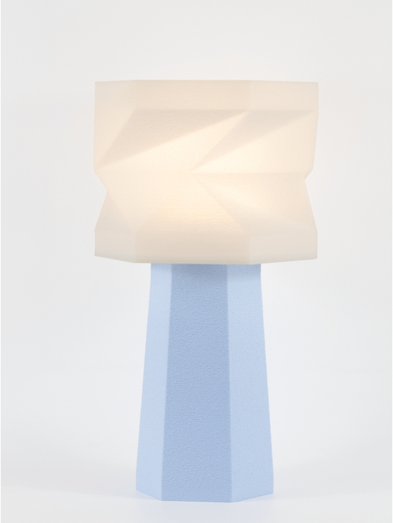 Elise – Lampe à poser pastel bleu, médium
