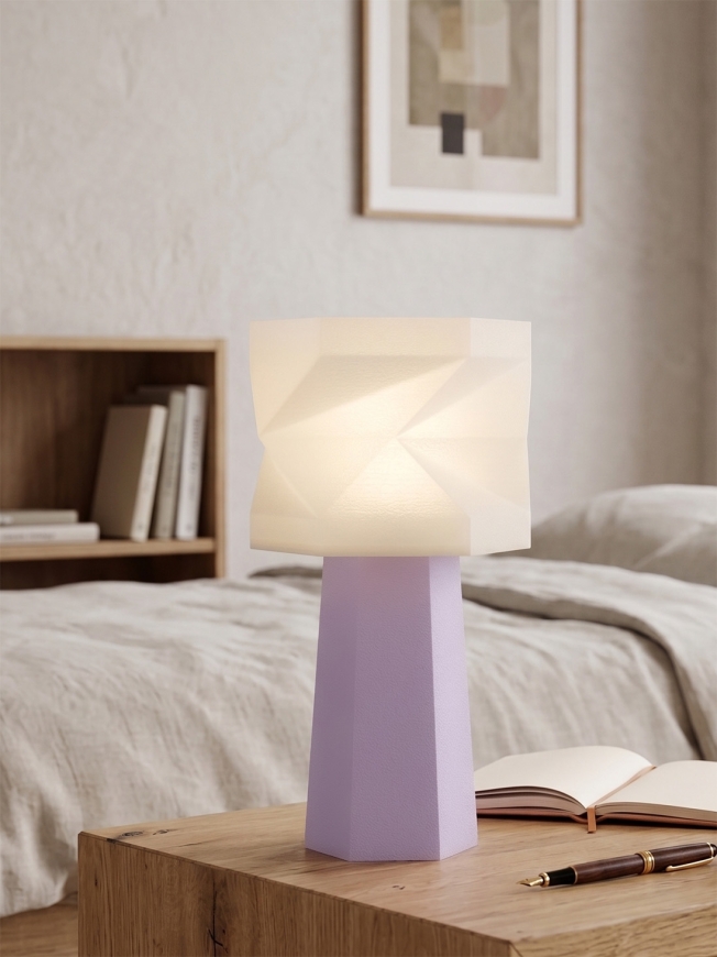 Elise – Lampe à poser pastel lilas, médium