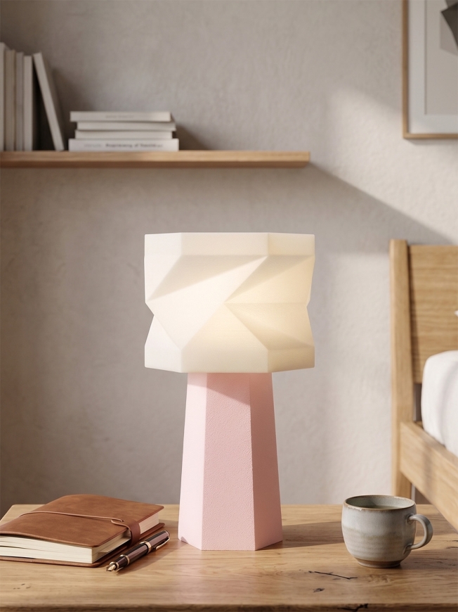 Elise – Lampe à poser pastel rose, médium