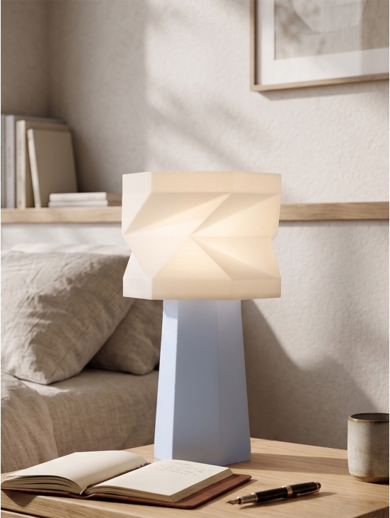 Elise – Lampe à poser pastel bleu, médium