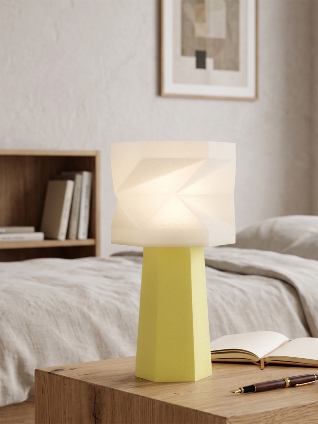 Elise – Lampe à poser pastel jaune, médium