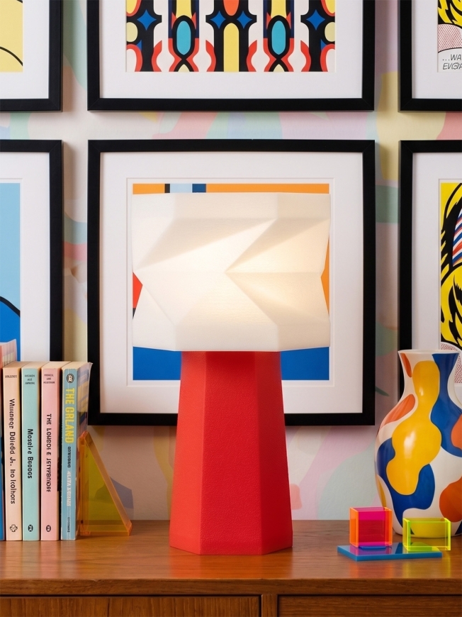Elise – Lampe à poser pop rouge, médium