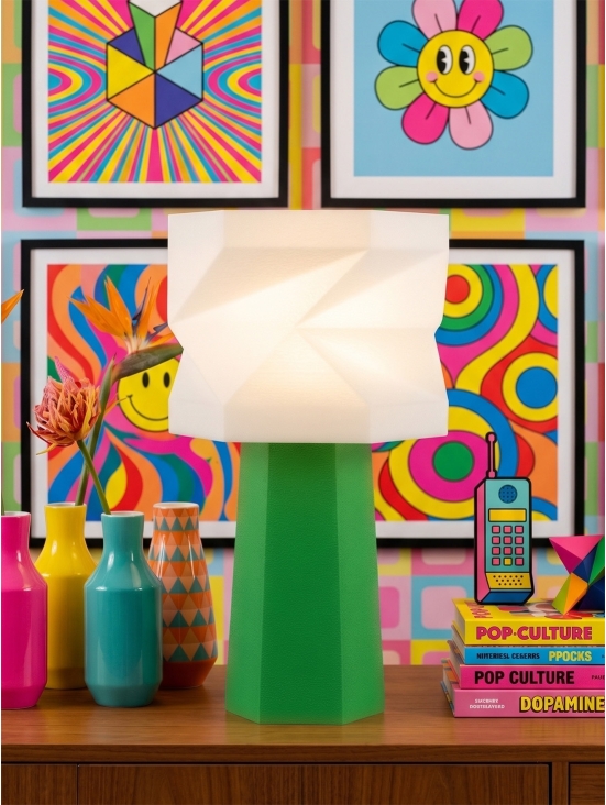 Elise – Lampe à poser pop verte, médium