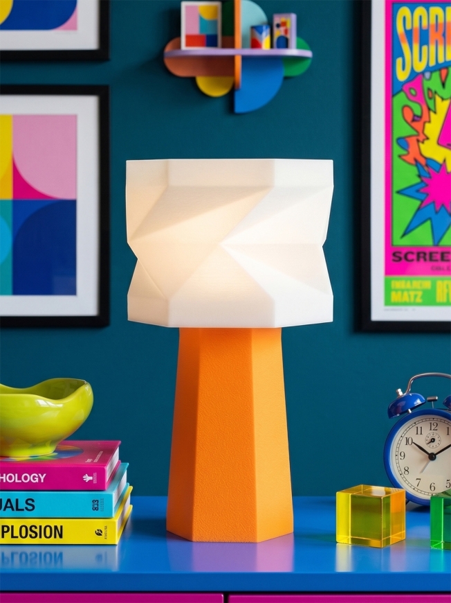 Elise – Lampe à poser pop orange, médium